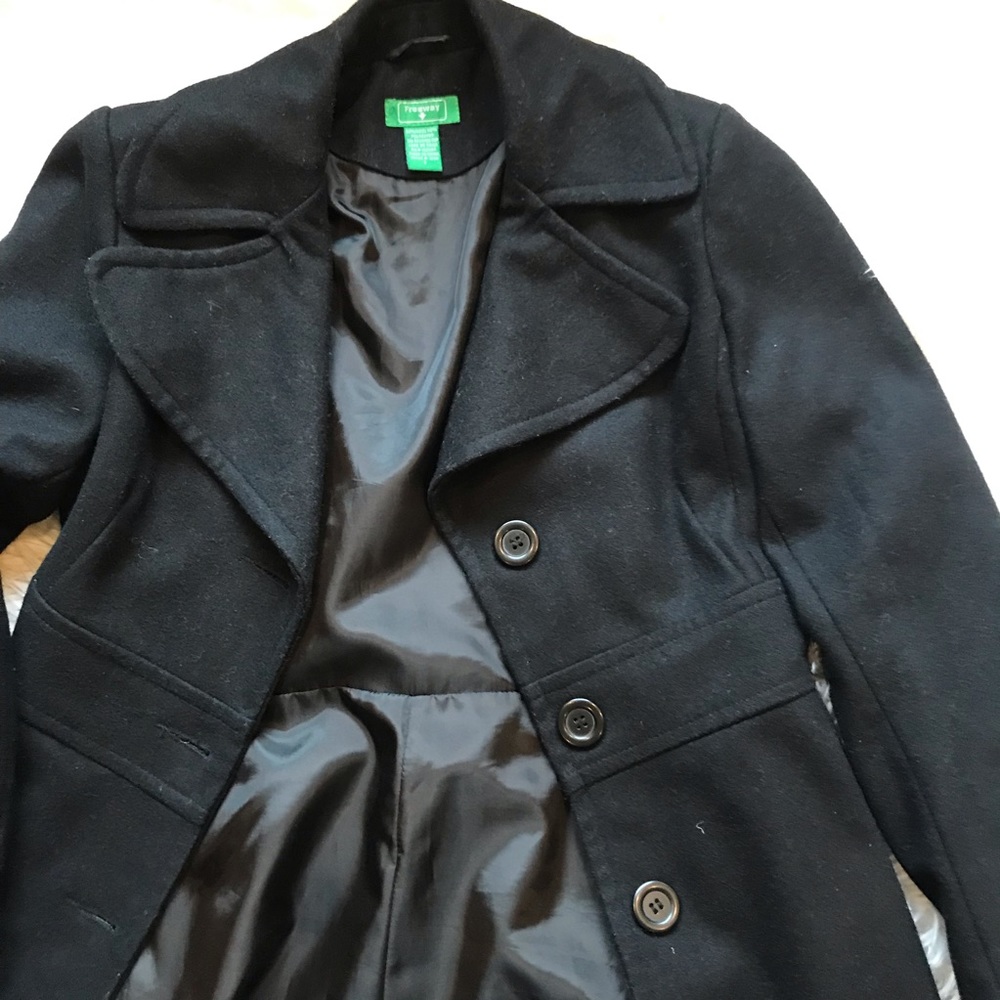 SALE✨Vintage Black Wool Dress Coat
